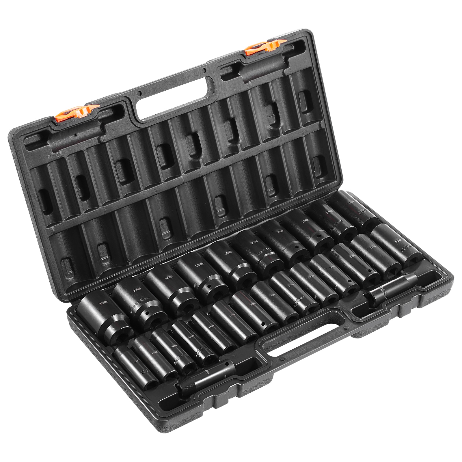 Impact Socket Set With 26 Pieces 1/2 Inch Drive Metric Sockets_voghion.com
